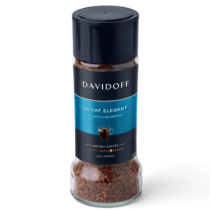 Davidoff Decaf Elegant Instant Coffee - 6/12 Intensity - 100% Arabica - 100G (Colombia)
