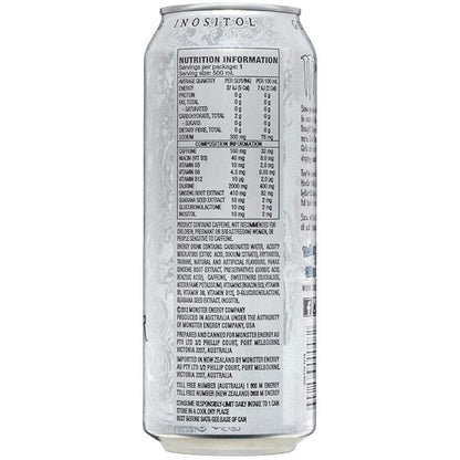 Monster Energy Chefsneed Ultra Zero Drink, (Pack Of 12 Cans X 500Ml Each), Vegetarian - Ultra Zero