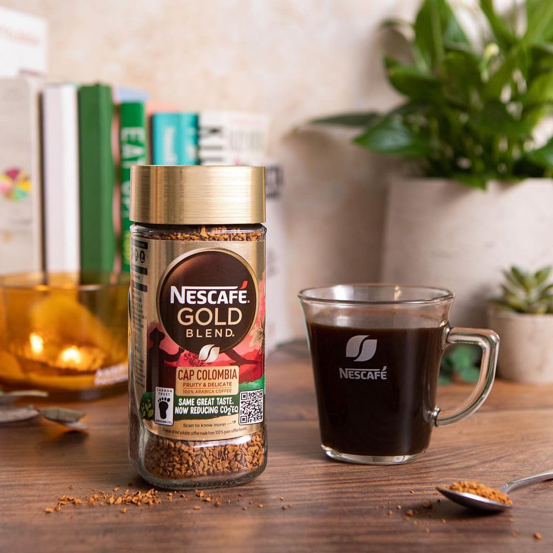 NESCAFÉ Gold Blend Cap Colombia 100% Arabica Instant Coffee – Fruity & Delicate | 95g (Colombia))
