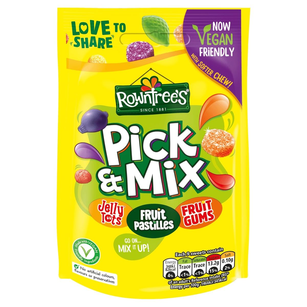 Rowntree’s Pick & Mix Jelly Sweets – Vegan Friendly – 120g | Pack of  02 | (UK)