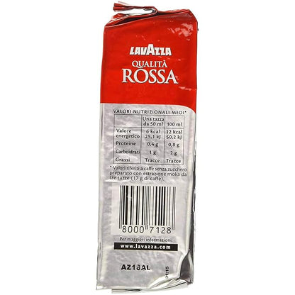 Lavazza Qualita Rossa Ground Coffee Pouch, 250 g, Bag
