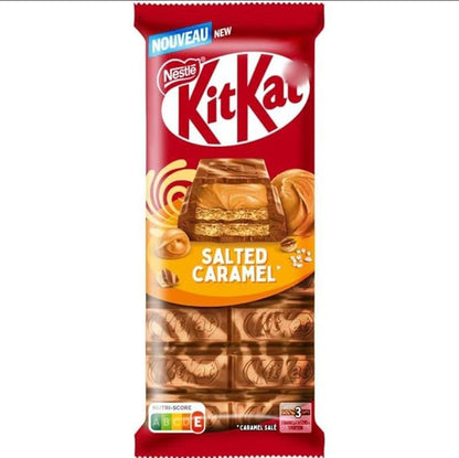 KitKat Salted Caramel Chocolate Bar, Milk Chocolate with Wafer Layers, 99g, Imported from UK