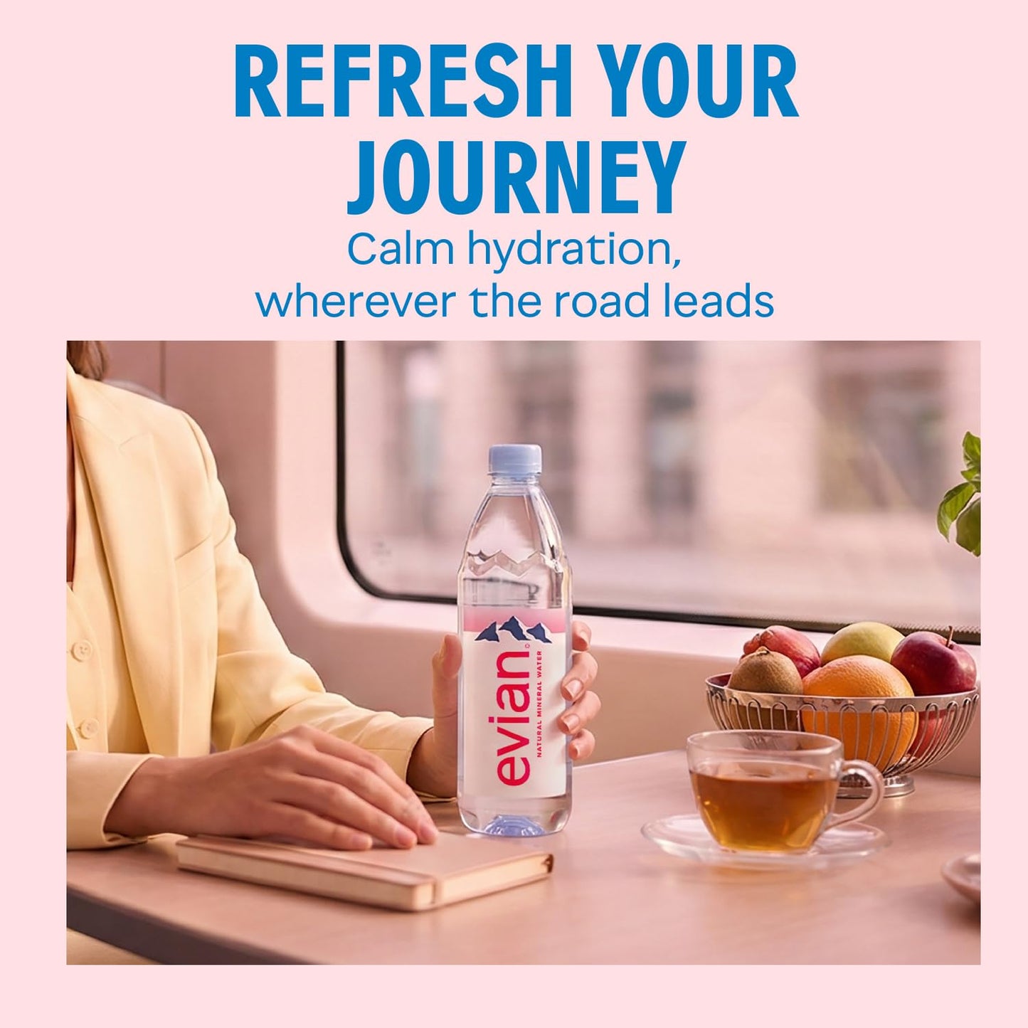 Evian Mineral Water, Naturally Filtered Drinking Water, 500ml Bottled Water Crafted by Nature, Case of 24 x 500ml Water Bottles
