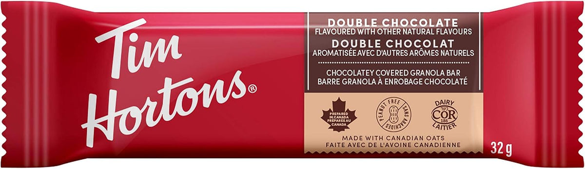 Tim Hortons Double Chocolate Chewy Granola Bars – 5 bars × 32g each (Canada)
