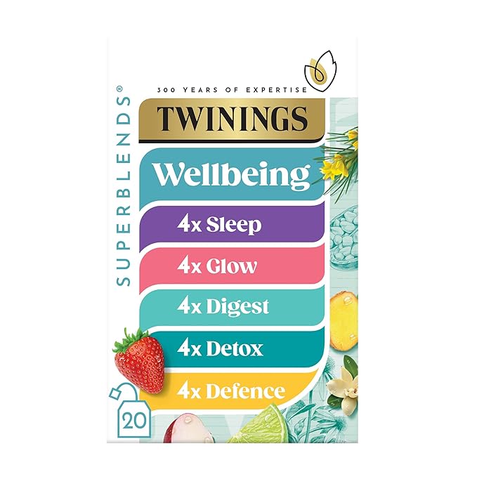 Twinings Superblends Wellbeing Tea Collection – 20pc Imported Tea bags
