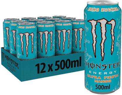 Monster Energy® Mango Ultra Feista Carbonated Energy Drink | Pack of 12 Cans (UK)