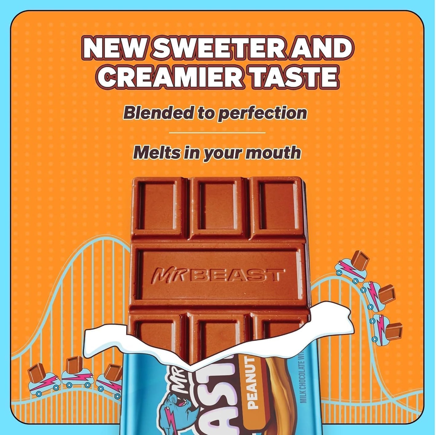 Mr.Beast Peanut Butter Milk Chocolate Bar 60g (Pack of 2) (USA)