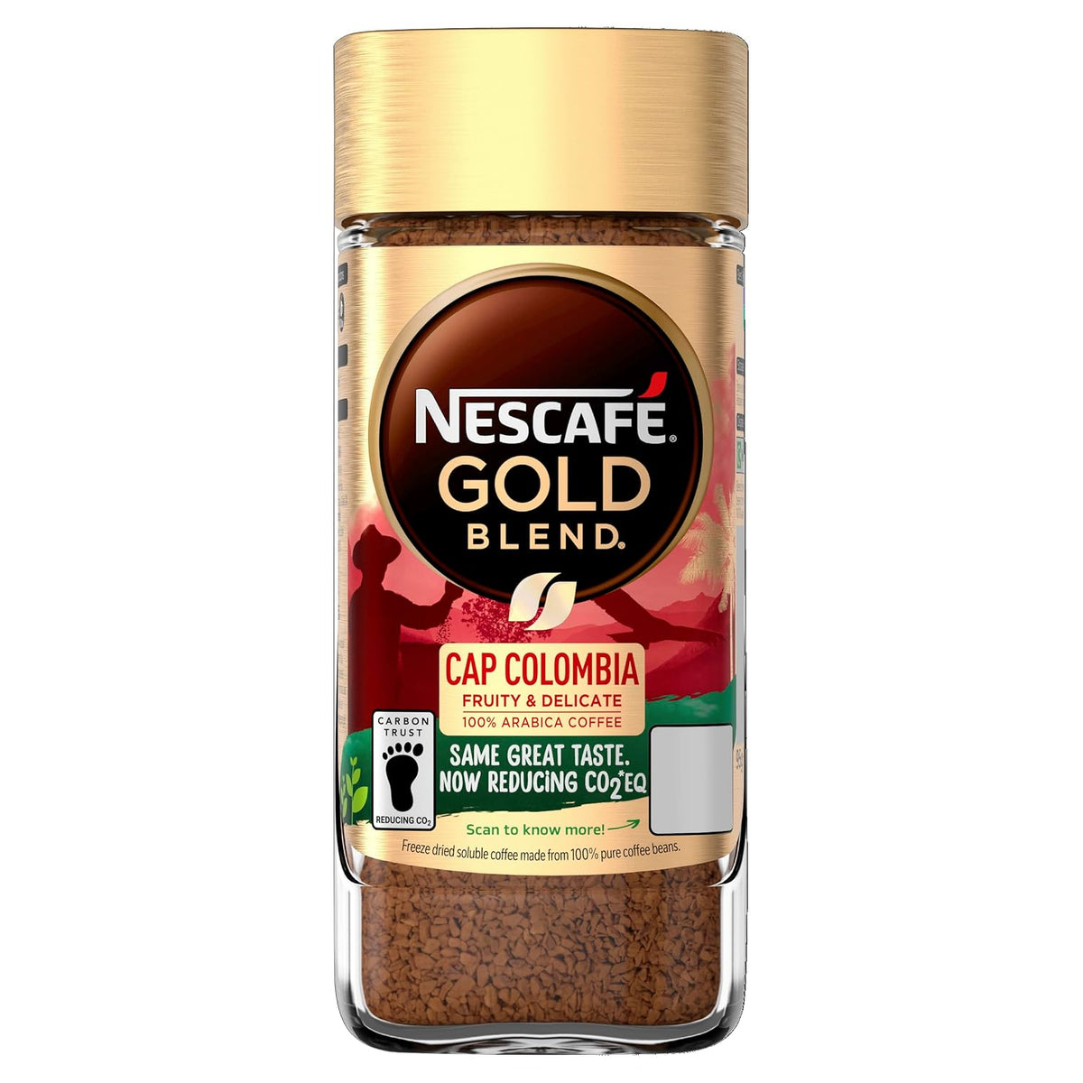 NESCAFÉ Gold Blend Cap Colombia 100% Arabica Instant Coffee – Fruity & Delicate | 95g (Colombia))