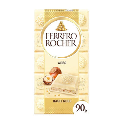 Ferrero Rocher Chocolate Rocher White Chocolate With Hazelnut Bar,90 Gram