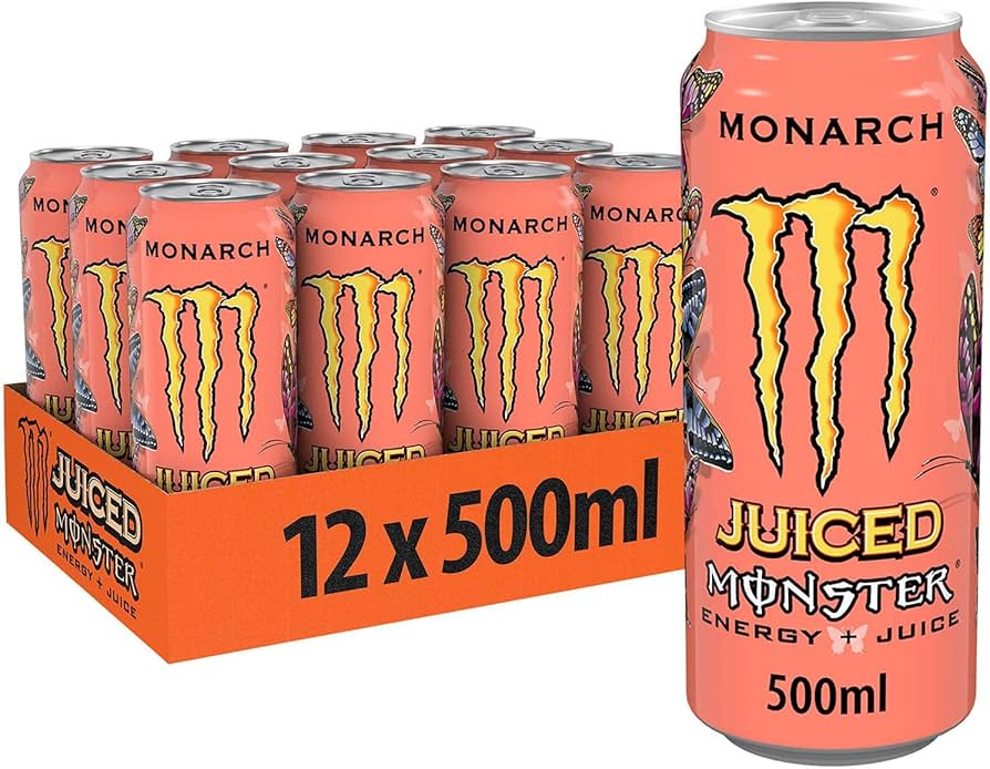 Monster Energy® Monarch Carbonated Energy Drink | Pack of 12 Cans (UK)