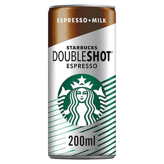 Starbucks Doubleshot Espresso | 2X Espresso | Espresso + Milk, 6.76 fl oz ℮ 200 ml