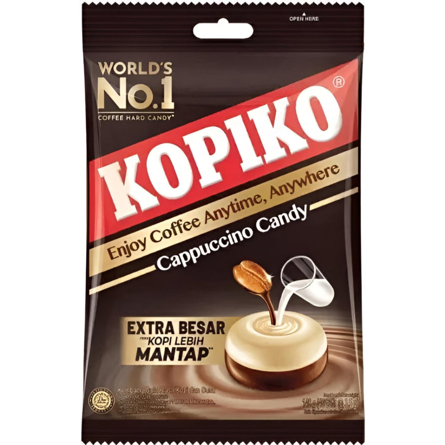 KOPIKO Cappuccino Coffee Candy - World's No 1 Coffee Hard Candy 175g (Pack of 02)(Imported) (Malaysia)