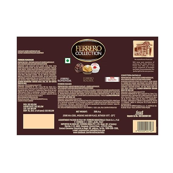 Ferrero Collection T24 Chocolate, Imported Chocolates, Ideal For Gifting, Birthday Gift, Croquante Nut, Chocolate Collection, Variety Packs Available,(269.4 Gm)