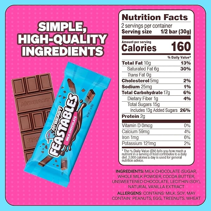 Mr.Beast Milk Chocolate Bar 60g
