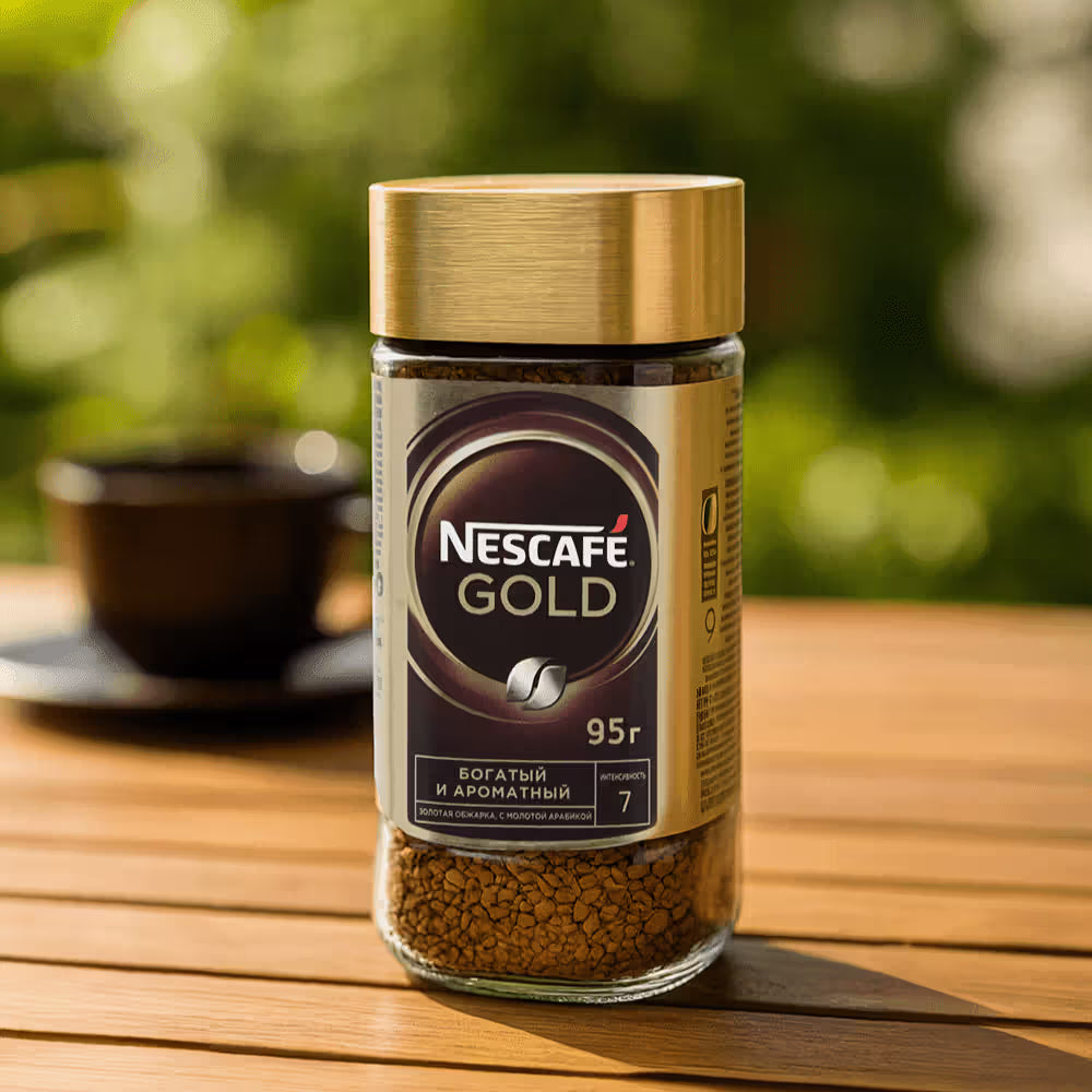 NESCAFÉ Gold Premium Instant Coffee 95g Glass Jar – Rich & Aromatic Coffee