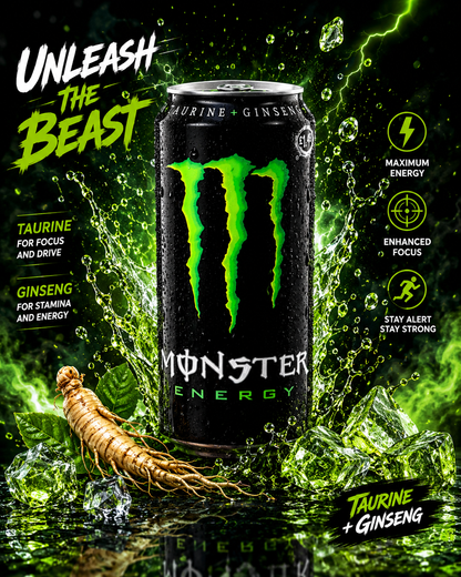 Monster Energy Drink 500 ml (UK) ( pack of 2 )