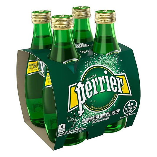 Perrier Carbonated Water (Sparkling Water) 330ml (Pack of 4)