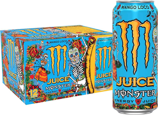Monster Energy® Mango Loco Carbonated Energy Drink | Pack of 12 Cans (UK)