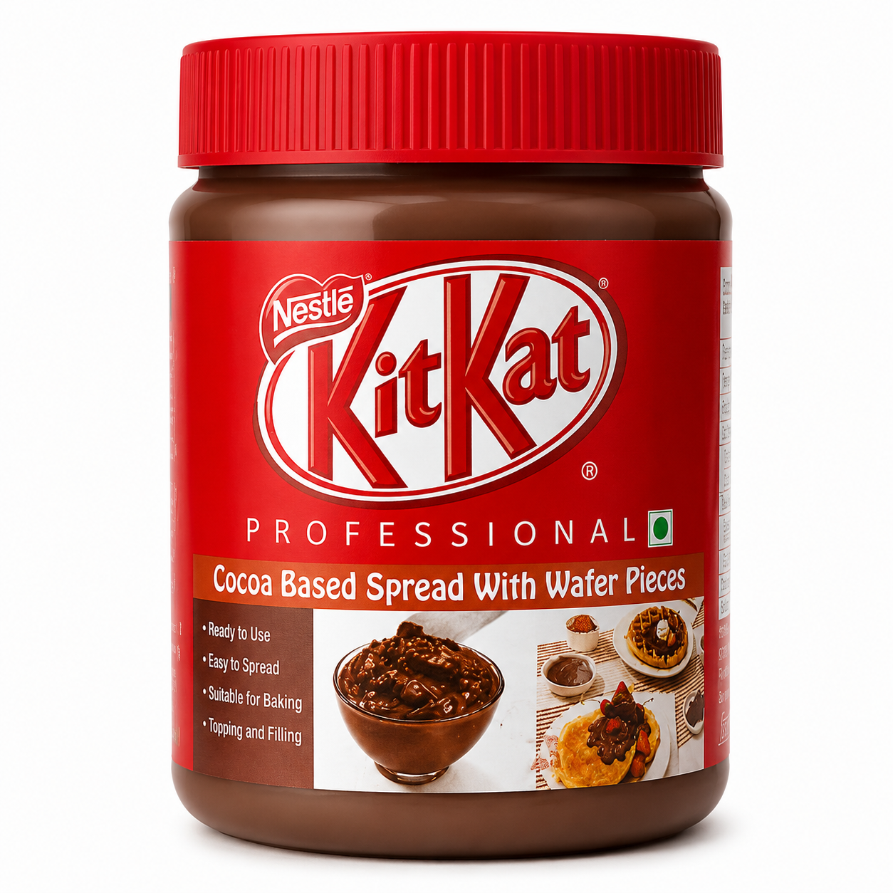 Nestlé KitKat Professional Cocoa Based Spread with Wafer Pieces | Premium Chocolate Spread for Baking, Desserts & Toppings
