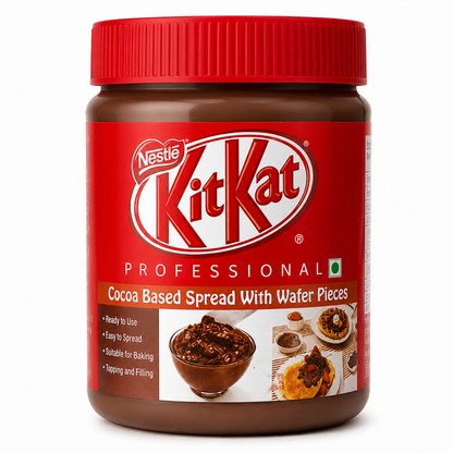 Nestlé KitKat Professional Cocoa Based Spread with Wafer Pieces | Premium Chocolate Spread for Baking, Desserts & Toppings