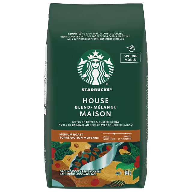 Title  Starbucks House Blend Ground Coffee – 340g