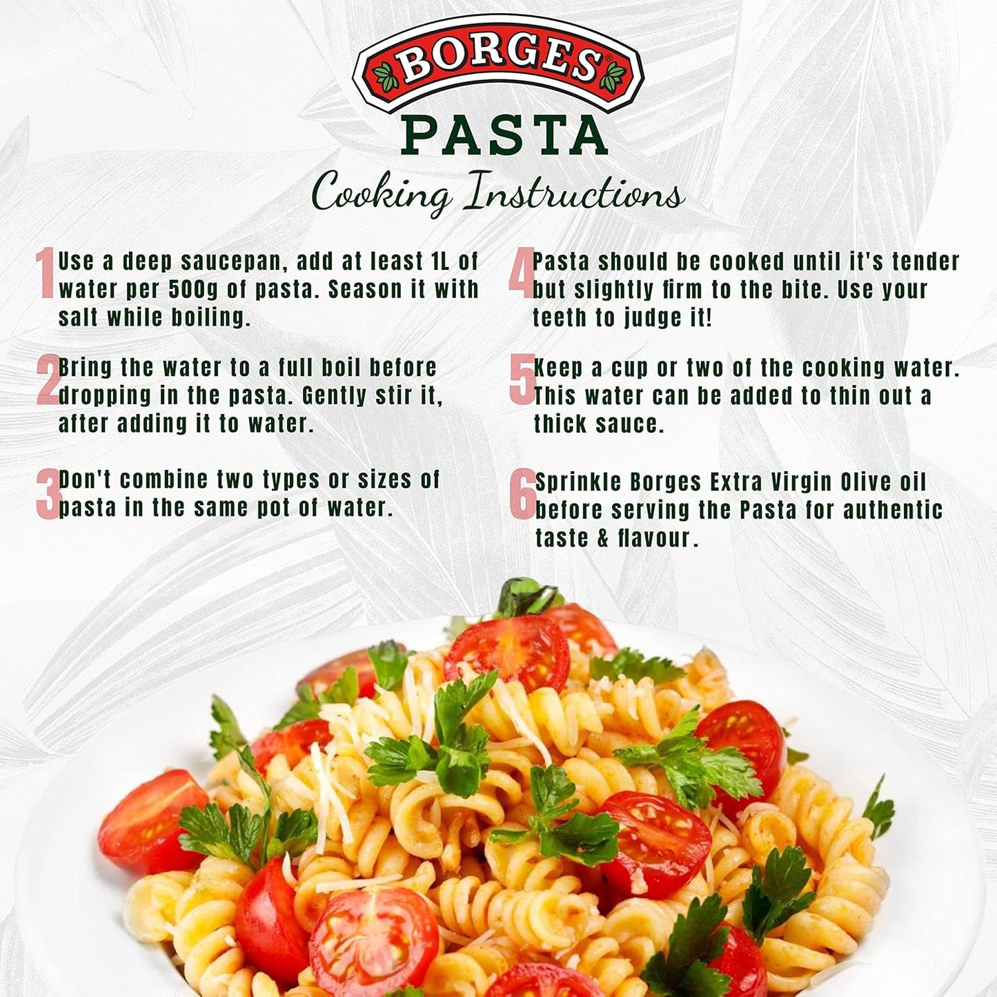 Borges Tricolour Fusilli Pasta - 500 gm (Pack of 03) (Italy)