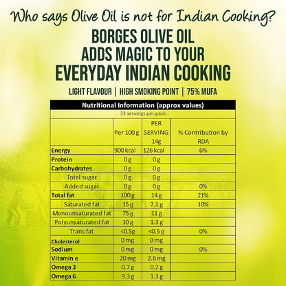 Borges Olive Oil for Indian Cooking - 500 ml