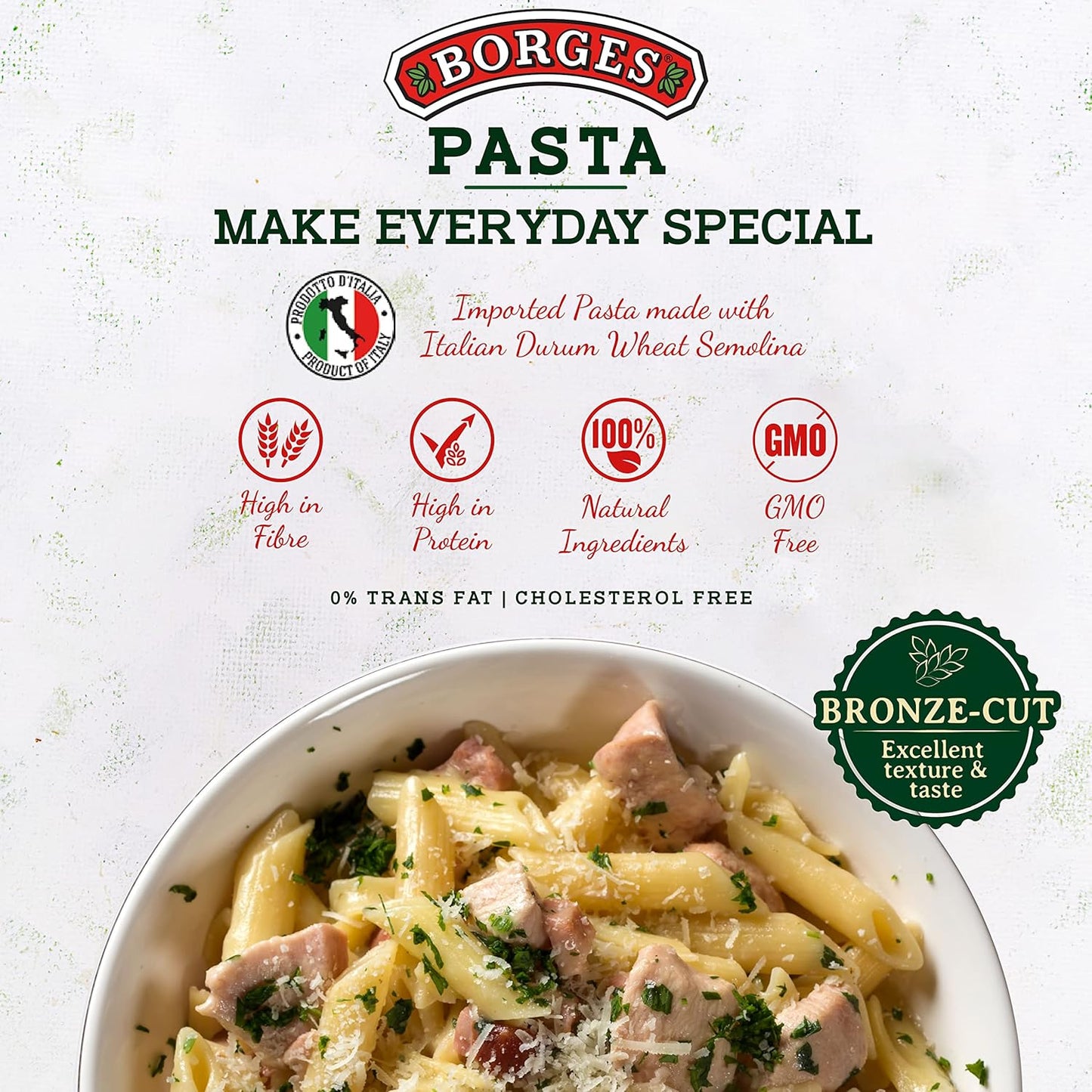 Borges Penne Pasta - 500 gm (Pack of 03) (Italy)