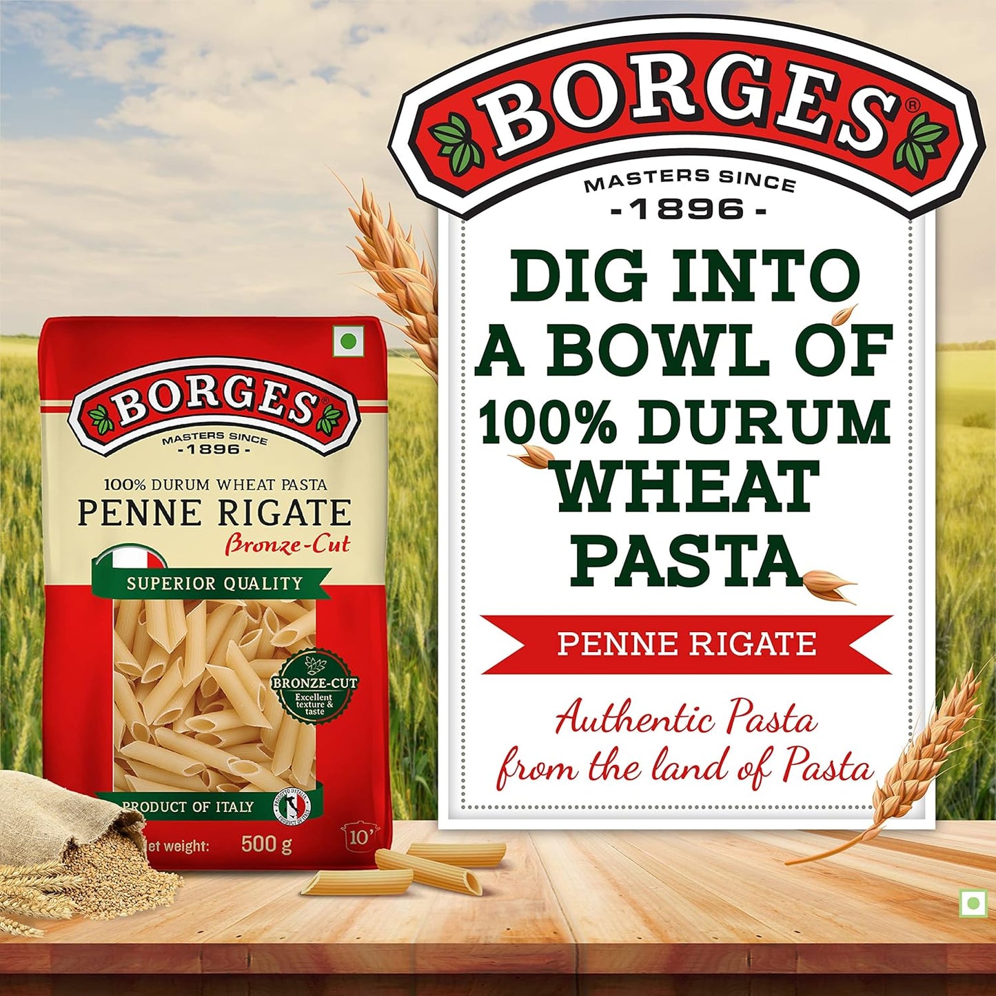 Borges Penne Pasta - 500 gm (Pack of 03) (Italy)