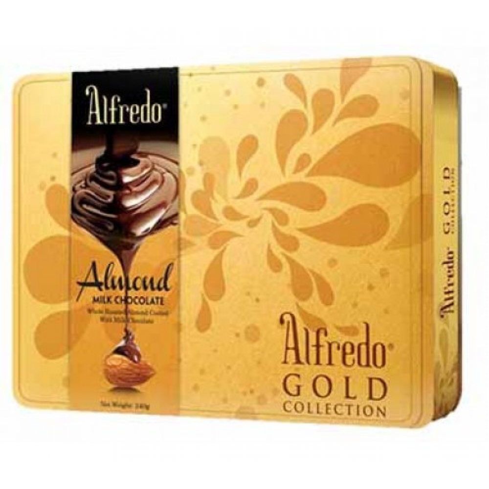 Alfredo Gold Collection Almond Milk Chocolate – 240g | (Malaysia)