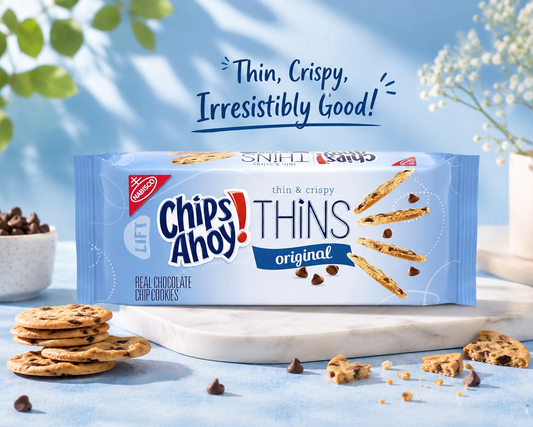 Chips Ahoy! Thins Original Chocolate Chip Cookies – Slim & Crispy 7 oz ( pack of 2 )