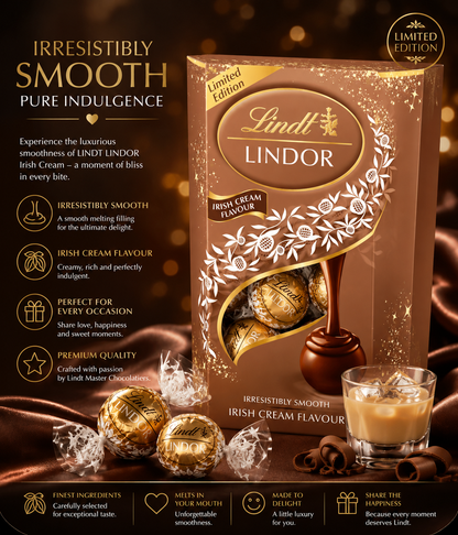 Lindt LINDOR Irish Cream Truffles 200g (Switzerland)