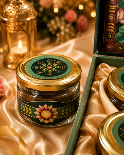 Peacock Elegance Premium Gift Box – 4 Jar (250 g )