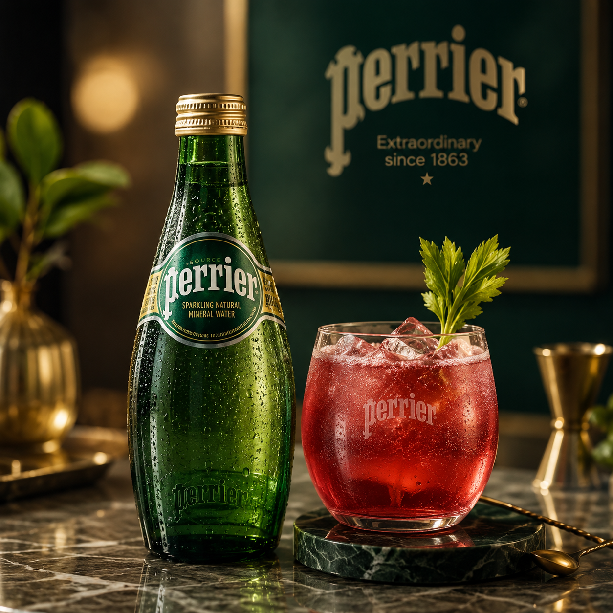 Perrier Natural Mineral Carbonated Sparkling Water, 330ml - Pack of 24, Imported (From France)