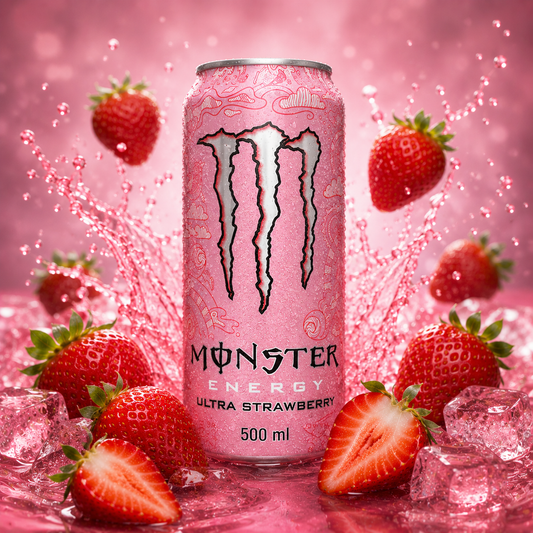 Monster Energy Drink Ultra Strawberry 500 ml (UK) ( pack of 2 )