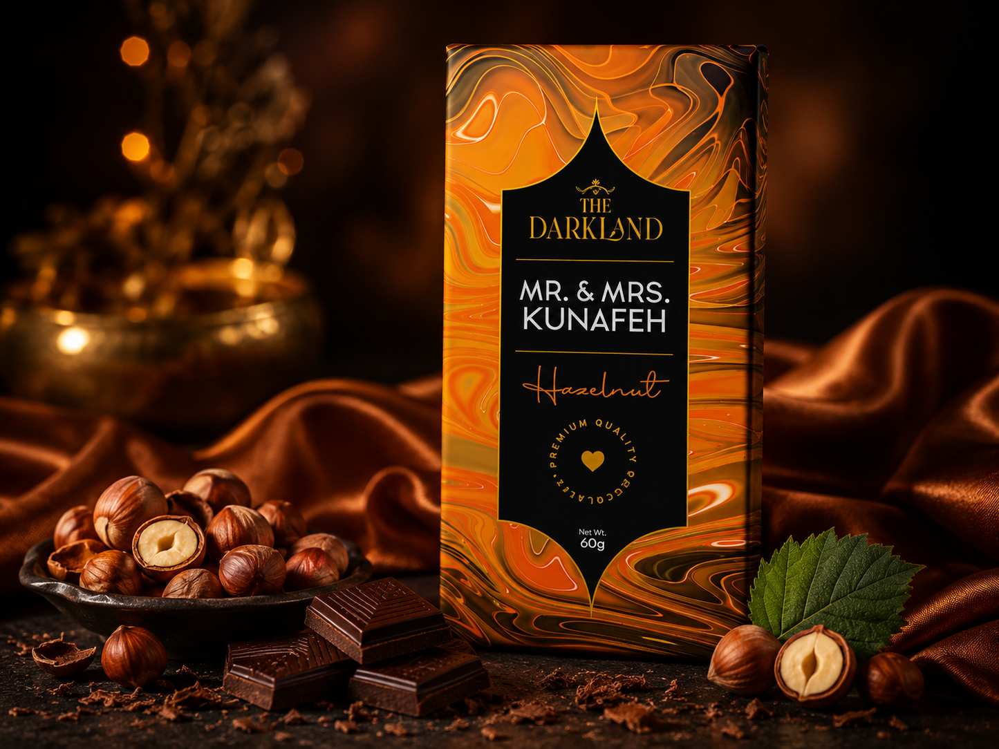 MR. & MRS. Kunafa | Hazelnut Flavour | Aphrodisiac Chocolate Bar
