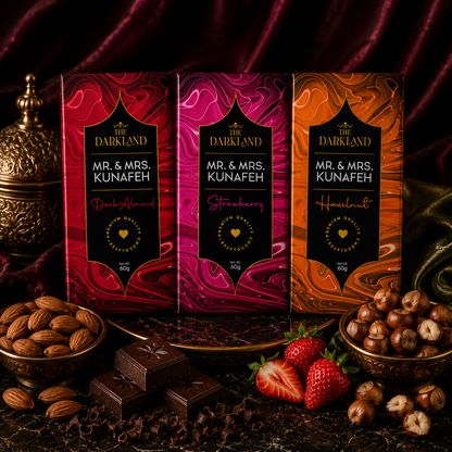Combo Dhamaka - MR. & MRS. Kunafa | Strawberry, Hazelnut & Dark Almond Flavour | Aphrodisiac Chocolate Bar