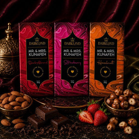 Combo Dhamaka - MR. & MRS. Kunafa | Strawberry, Hazelnut & Dark Almond Flavour | Aphrodisiac Chocolate Bar