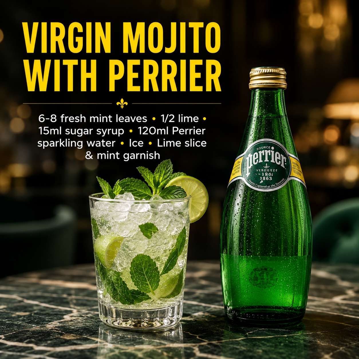 Perrier Natural Mineral Carbonated Sparkling Water, 330ml - Pack of 24, Imported (From France)