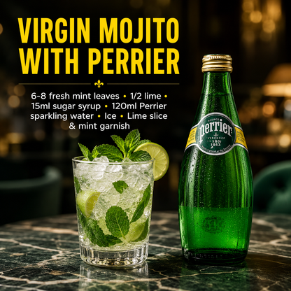 Perrier Natural Mineral Carbonated Sparkling Water, 330ml - Pack of 24, Imported (From France)