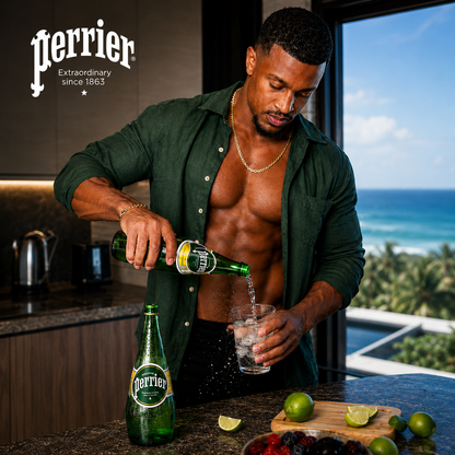Perrier Natural Mineral Carbonated Sparkling Water, 330ml - Pack of 24, Imported (From France)