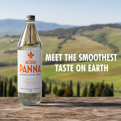 Acqua Panna Natural Spring Water • The Smoothest Taste Toscana, 8.45 fl oz ℮ 250 ml, 24 Pack
