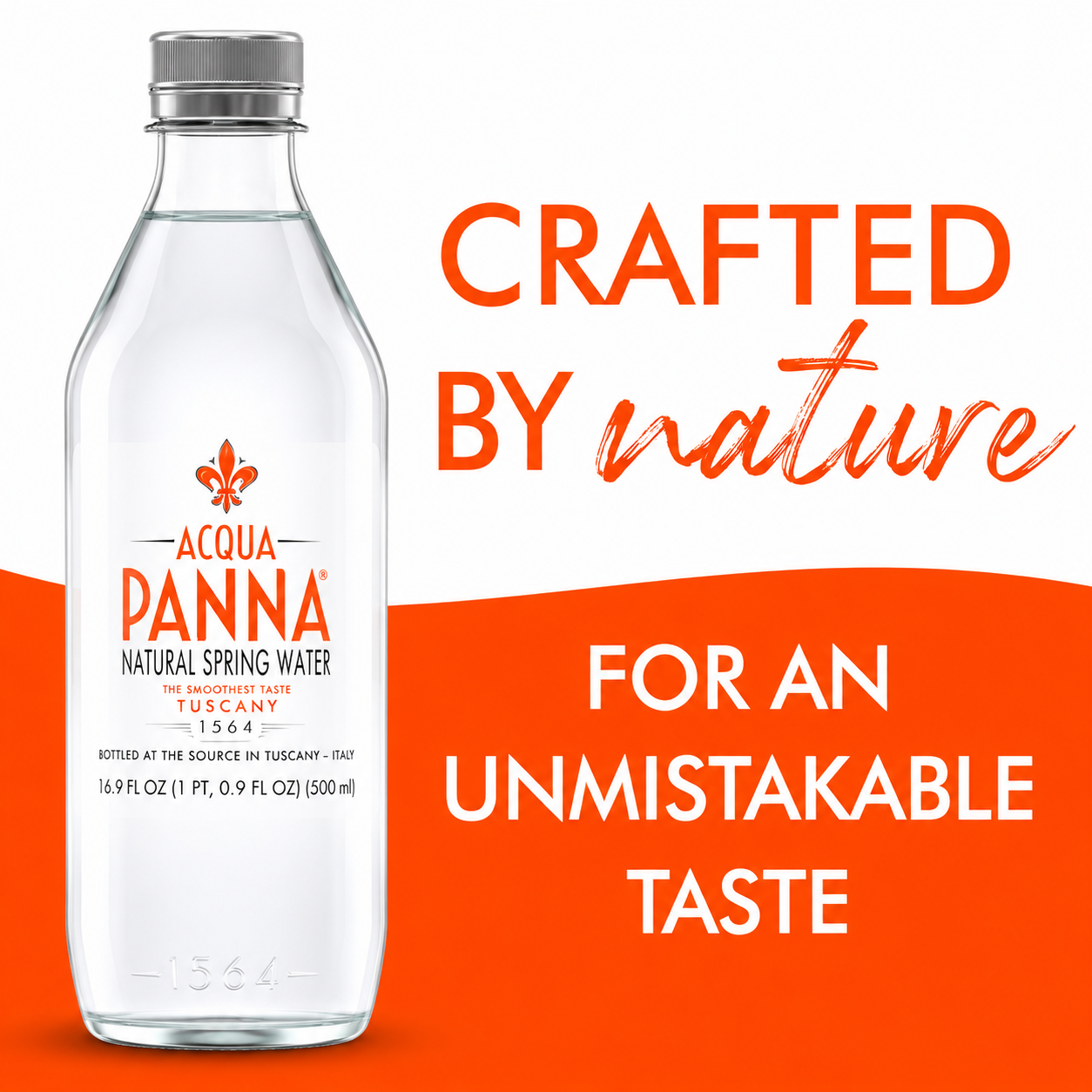 Acqua Panna Natural Spring Water • The Smoothest Taste Toscana, 8.45 fl oz ℮ 250 ml, 24 Pack