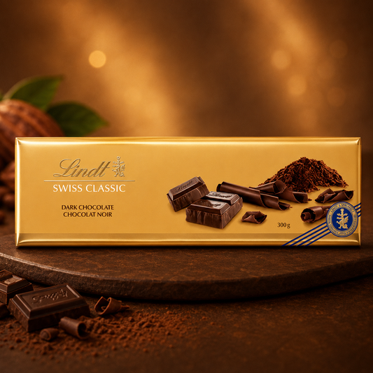 Lindt Gold Tab Chocolate, Almond Dark, 300g