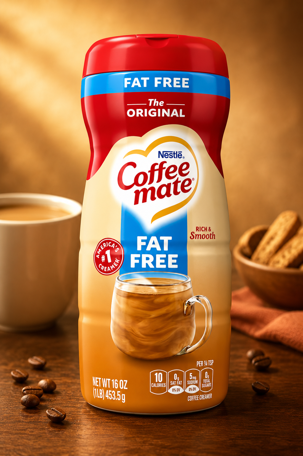Nestle Fat Free The Original Coffee Mate Bottle, 453 g