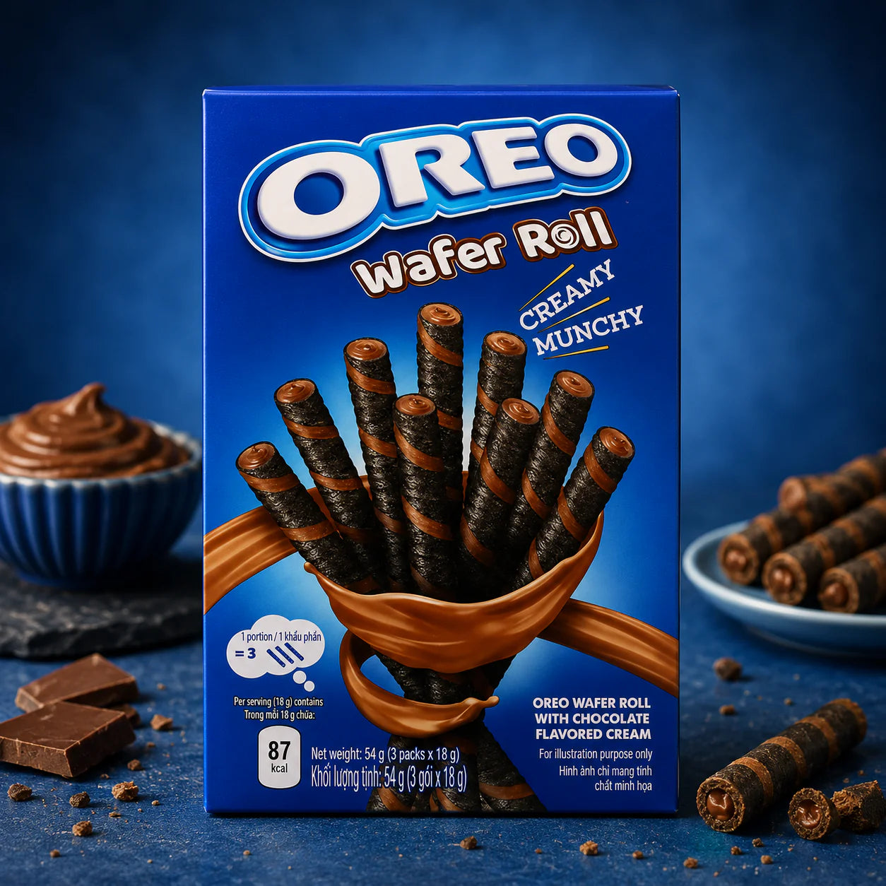 Oreo Chocolate Wafer Roll 54g