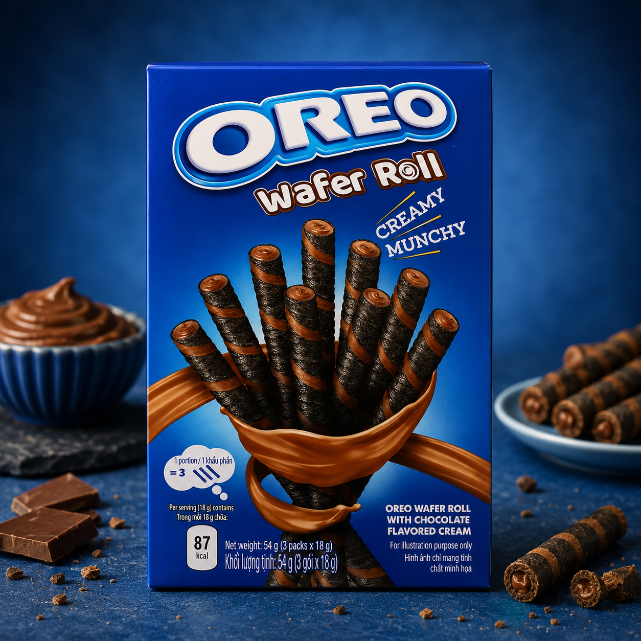 Oreo Chocolate Wafer Roll 54g(Vietnam)