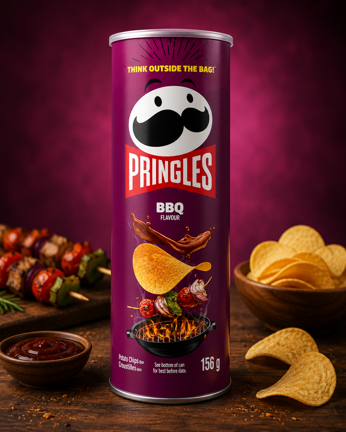 Pringles Bbq chips 165g (Pack of 02)