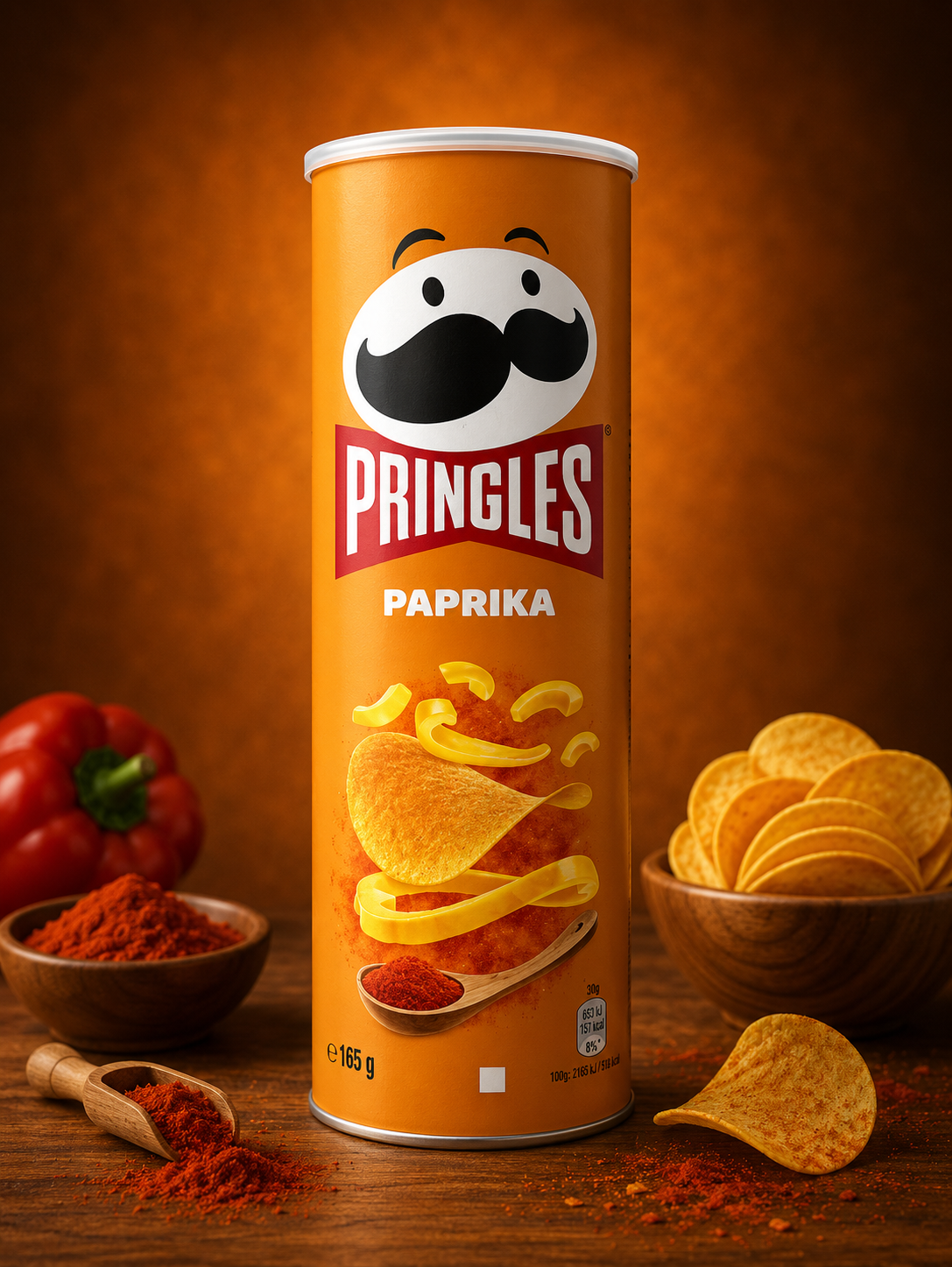 Pringles Paprika Chips 165g (Pack of 02)
