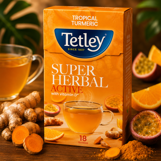Tetley Super Herbal Active Grean Tea IMPORTED